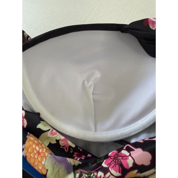 Cocopear Womens Black Floral One-Piece Swimsuit With Crossover Straps Size 3XL - Picture 14 of 14